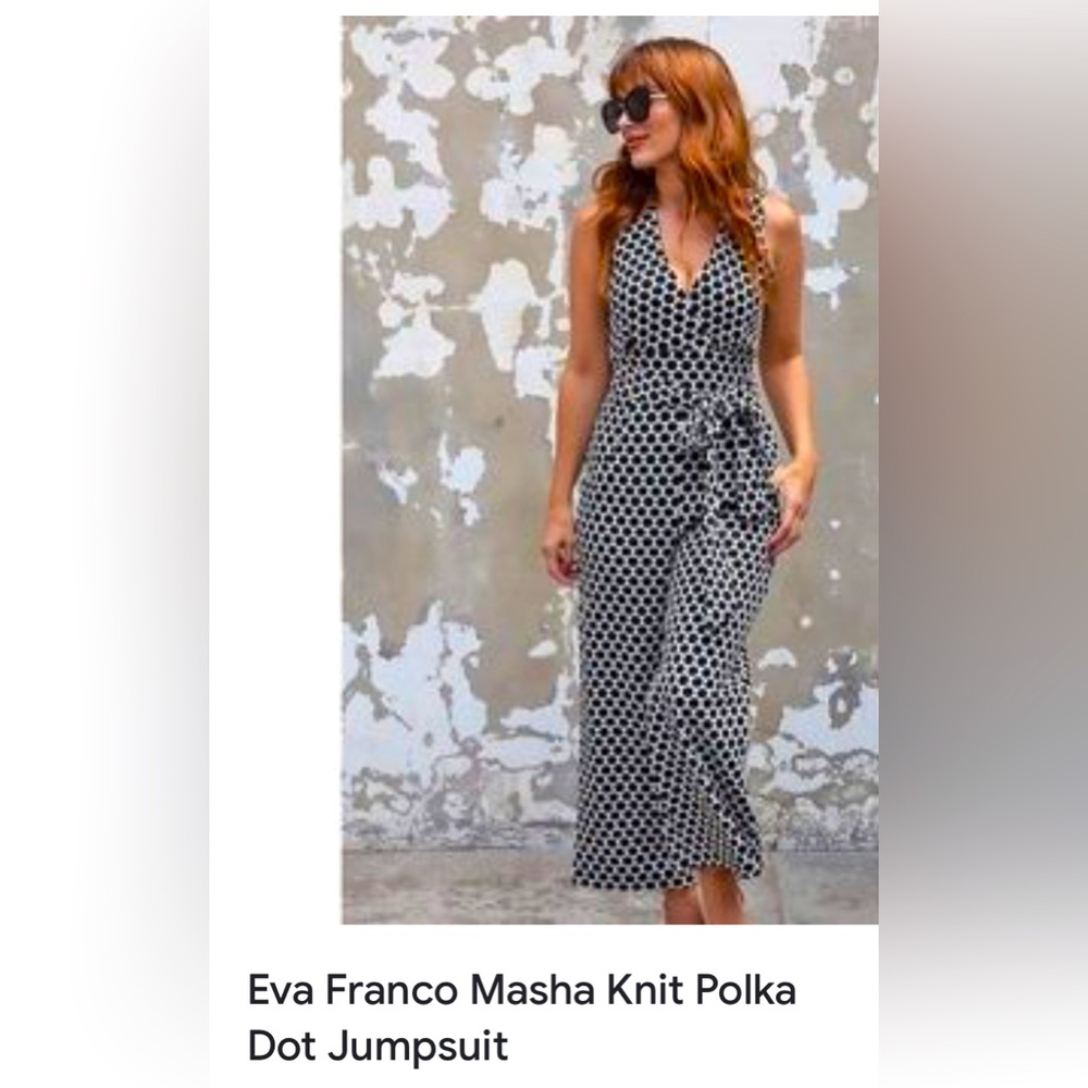 Eva Franco Polka Dot Jump Suit Small